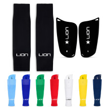 All-in-One Football Sleeve/Guard Combo for Kids – Matching Football Sleeves with Built-In Shin Guards – Perfectly Matches Your Kit Colours - Black