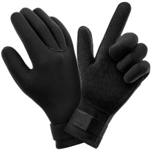 AUAUY Wetsuit Gloves, 3mm Neoprene Swimming Gloves (A-XL)