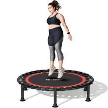 ZCMHAXJ Foldable Mini Trampoline, 36"/40"/48" Rebounder Trampoline for Adults, 440lbs Capacity Indoor Fitness Workout Exercise Equipment (Red, 40")
