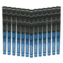 Golf Grip Tour Fit Dual Compound Premium Half Cord Golf Grips Standard Midsize Golf Grips with Golf Tape Set of 1/3/6/9/13 (Standard, Black/Blue set