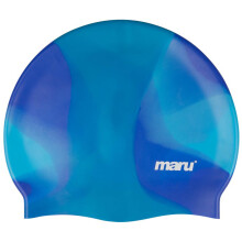 Maru Silicone Swim Cap (Blue Shades) One Size Fits All Swim Hat