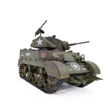 1/16 Scale 2.4Ghz U.S. M5A1 Stuart Light Rc Tank Barrel Recoil & 360 Turret
