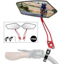 Bike Mirror, [2 PCS]Diyife HD Wide Angle Large Bicycle Rear View Mirror, 360Adjustable Explosion-Proof Bicycle Mirrors for Handlebar 22-25mm, Shockp