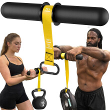 FitBeast Forearm Strengthener & Forearm Exerciser, Wrist Roller with Thicker Handle, Forearm Strength Trainer with Adjustable Strap - Ideal for Grip