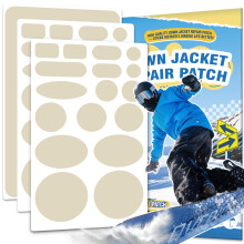 35Pcs Down Jacket Repair Patch Kit Pre-Cut Nylon Patches for Clothes Self-Adhesive Fabric Tape Waterproof Lightweight Outdoor Gear Tenacious Repair T