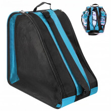 WZHHDM Roller Skate Bag, Ice Skate Bag Unisex, Figure Skating Skate Bags with Adjustable Shoulder Strap and Top Handle for Women Men(Pink) (Peacock B