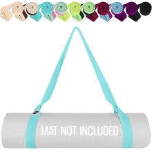 TECEUM Premium Yoga Mat Strap - Soft & Thick Cotton Carrier for All Mats