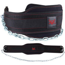 BEAST RAGE Dip Belt Weight lifting belt with Heavy Duty 36 Inch Adjustable Dipping Steel Chain Padded Neoprene Gym belt Back Support Men Women Fitnes