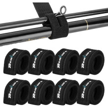 Realure 8pcs Fishing Rod Straps, Adjustable Neoprene Rod Bands