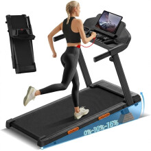 Walking Pad with 15% Incline, 12KM/H Foldable Treadmill for Home, Max.180KG
