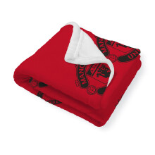 Manchester United FC Officially Licensed Fleece Blanket | Super Soft Warm Throw with Sherpa Reverse, Football Team Design | Perfect For Home, Bedroom