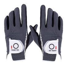 FINGER TEN Golf Gloves Men Rain Grip 1 Pair (Grey, XXXL)