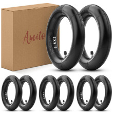 Amitor 8.5 Inch Inner Tube - Thickened Electric Scooter Inner Tube 8 1/2 x2 with Silver Straight Valve, Highly Elastic Butyl Rubber Replacement Infla