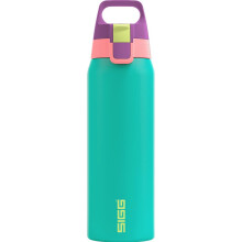 Sigg - Stainless Steel Water Bottle - Shield ONE Multicolour Reef - Suitable for Carbonated Drinks - Leak-Proof - Feather-Light - BPA-Free - Outdoor