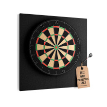 Fluxynara 60 x 60 cm Felt Dart Board Wall Protector, Black