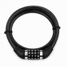 JKG Combination Bike Lock - 4 Digit 8mm PVC Coated Steel Bicycle Cable Lock