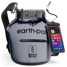 Earth Pak - Waterproof Dry Bag with Front Zippered Pocket Keeps Gear Dry for Kayaking, Beach, Rafting, Boating, Hiking, Camping and Fishing with Wate