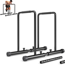 YOLEO Adjustable Dip Bars- 500KG/1100lbs Dip Stand Parallettes Bar Gymnastics Bar Dip Station with Safety Connector, Pull Up Station Portable Gym Bar