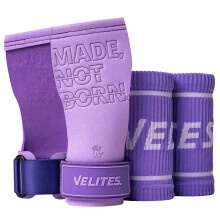 Velites Quad Pro Hand Grips with Wristbands Included, Grip, Size M, Lavender