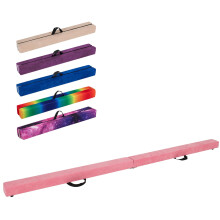 GYMAX 7FT/9FT Folding Gymnastics Balance Beam, Professional Training Beam with Carry Handles, Solid Wood Base and Anti-slip Bottom, Floor Gymnastics