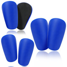 HGWOUY 3 Pairs Shin Guards Mini Football Shin Pad (Blue, Mini-L)