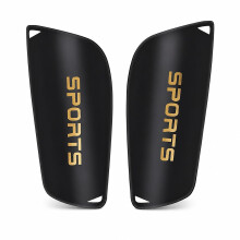 Kids Shin Pads 2 Pack, Football Shin Guards Boys Girls, Black, Age 6-12