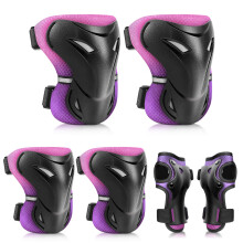 YooxArmor Adjustable 6 Pcs Kids Knee Pads Elbow Pads Wrist Guards Set