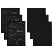 LICQIC Down Jacket Repair Patches, 6 Pieces Black