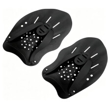 1 Pair Swimming Hand Paddles for Training - One-Size Adjustable Swimming Paddles for Strength, Technique & Power - Professional Swim Paddles with Dua