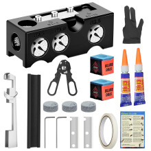 Krbnk 11-in-1 Billiards Pool Cue Tip Shaper & Repair Kit, 11PCS Pool Cue Accessories, ABS Plastic & Stainless Steel, 1-Year Warranty