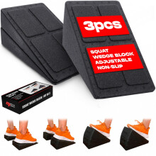 MuscleForge 3 pcs Slant Board Calf Stretcher - Squat Wedge Blocks with 4 Adjustable Angles, Supports up to 200kg - Calf Stretch Board, Incline Heel W