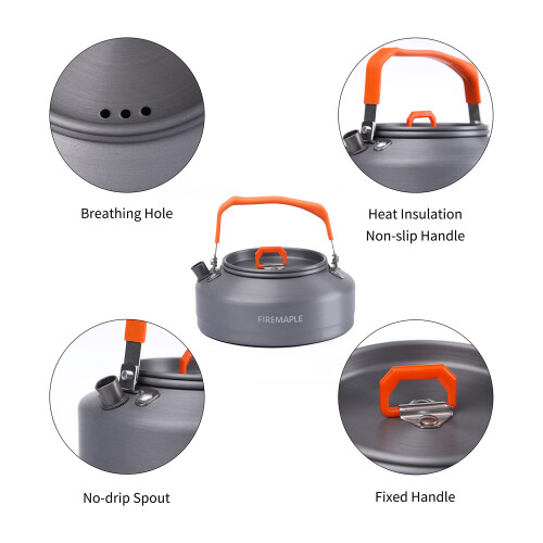 Fire-Maple T3 Camping Kettle, Tea & Coffee Pot, Hard Anodized Aluminum 1