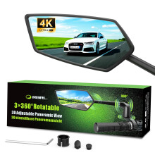 RBRL Bike Mirror, 360 Adjustable Safety Rearview Bicycle Mirror, High-definition Wide-angle Large Handlebar Rear View Mirrors, Suitable for Ebike M