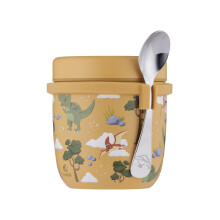 Viners Kids Dinosaur Food Flask 300ml | Insulated Stainless Steel Lunch Flask with Spoon | Leak Resistant | Keeps Food Hot 3h / Cold 6h | Lightweight