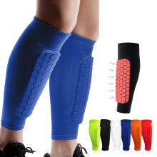 Football Shin Pads Guards for Kids Youth Adult with Honeycomb Pads