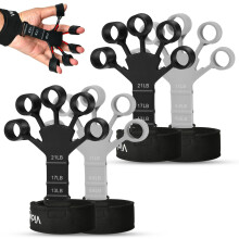 Vicloon Finger Strengthener,4pcs Finger Trainer,Hand Strengthener Finger Exerciser Stretcher,6.6-21Lbs Adjustable Finger Strengthener,Finger Exercise