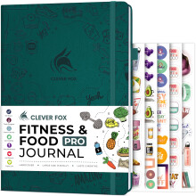 Clever Fox Fitness & Food Journal PRO, Workout & Meal Planner, Dark Teal