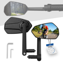 Diyife Bar End Bike Mirrors, HD Large Wide Angle, 360 Adjustable, 1 Pair