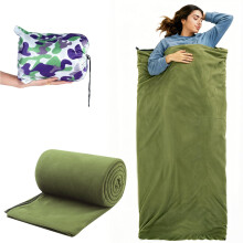 : GaoBangM Fleece Sleeping Bag Liner, Lightweight Envelope Camping Sheet