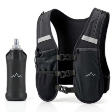 Adjustable Running Vest with phone Holder, Reflective Unisex Running Backpack, Lightweight Hydration Vest with Storage Pockets - Ideal for Running, J