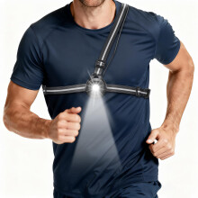 JIZZU Running Lights for Runners Chest Led Lamp, USB Rechargeable, 3 Modes