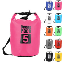 Dry Bag 5L, Boat Dry Bags Rose Red Waterproof Bag Dry Sack Roll Top Long Adjustable Shoulder Strap 2L/5L/10L/20L/30L/40L for Drifting Boating Kayakin