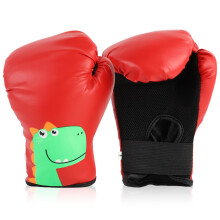 Hwtcjx Kids Boxing Gloves, PU Boxing Gloves, Red, 4 oz, 3-10 Years