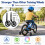 Bike Stabilisers, Adjustable Metal Training Wheels, Black 2