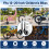 Bike Stabilisers, Adjustable Metal Training Wheels, Black 3
