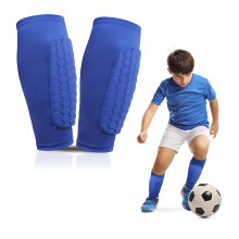 Sharelove Soccer Shin Guards Kids, Practical Protector Football Shin Pads with Breathable Elastic Honeycomb Pads, Thickened and Enlarged Shin Defende