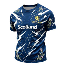 England Top Mens Scotland Flag Soccer T-Shirt Football 2026 Merchandise Retro Scotland Flag Short Sleeve Crewneck Tee for Football Fans & Supporters