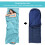 BREENHILL Sleeping Bag Liner, Travel Sheet with Zip, Glacier Blue 80cm 5