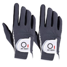FINGER TEN Golf Gloves Men Rain Grip 2 Pack (Grey, S, Right)