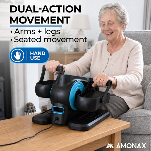 Amonax Electric Pedal Exerciser,Seated Elliptical Machine Cardio Equipment 1